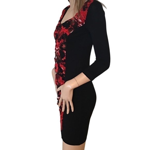 π
ΊVivienne Tam Rayon Mini Dress Mesh Abstract Floral Ruching Ruffles - Picture 8 of 13